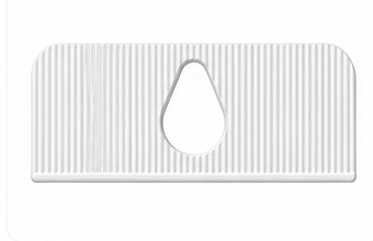 Teardrop hanging hole shape example