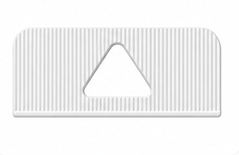 Triangle hanging hole shape example