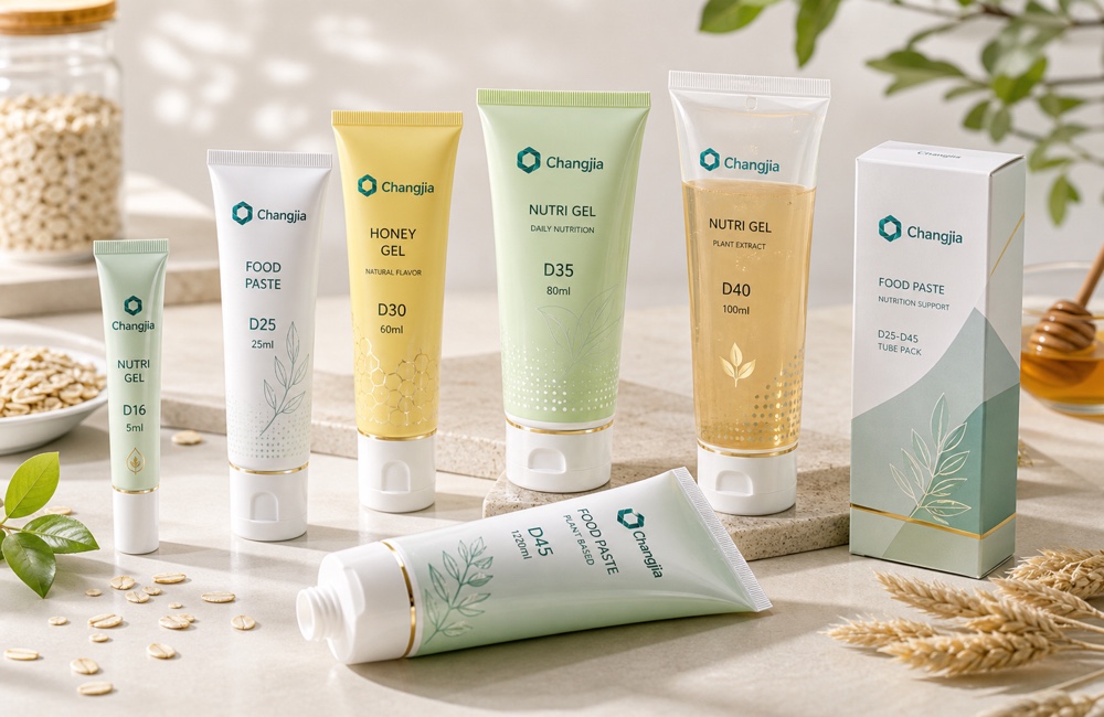 Food and nutraceutical tube packaging product showcase